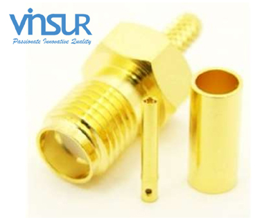 11521014 -- RF CONNECTOR - 50OHMS, SMA FEMALE, STRAIGHT, CRIMP TYPE, RG316, RG174, CABLE